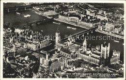 11751750 London Houses Of Parliament Westminster Abbey County Hall Aerial View - Altri & Non Classificati