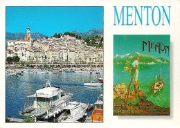 CPM - 06 - MENTON - Le Port - Affiche Ancienne - Menton