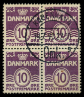 DÄNEMARK Nr 246xA Zentrisch Gestempelt VIERERBLOCK X90E26E - Used Stamps
