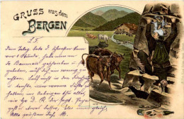 Gruss Aus Den Bergen - Litho - Greetings From...