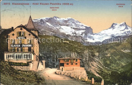 11751518 Klausenstrasse Hotel Klausen Passhoehe Mit Kammlistock Und Scheerhorn K - Autres & Non Classés