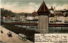 Luzern - Wasserturm Mit Tram - Lucerne