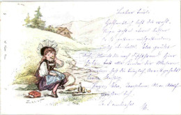 Berner Tracht - Künstlerkarte - Litho - Autres & Non Classés