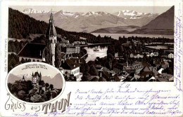 Gruss Aus Thun - Litho - Thun