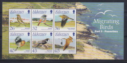 Año 2004 Yvert Hoja 15 (nº237/2) Fauna Pajaros Migratorios (III) - Alderney