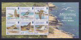 Año 2005 Yvert Hoja 16 (nº260/5) Fauna Pajaros Migratorios (IV) - Alderney