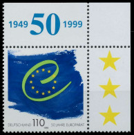 BRD BUND 1999 Nr 2049 Postfrisch ECKE-ORE X60B2DE - Unused Stamps
