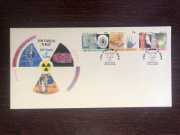 MALAYSIA  FDC COVER 1995 YEAR RADIOLOGY X-RAY HEALTH MEDICINE STAMPS - Maleisië (1964-...)