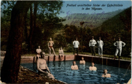 Freibad Unmittelbar Hinter Der Gefechtslinie In Den Vogesen - Feldpost - Oorlog 1914-18