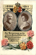 Silberhochzeit Würrtembergisches Königspaar 1911 - Ganzsache - Familias Reales