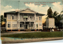 Cristobal - Quarter Masters Office And Statue Of Columbus - Panamá