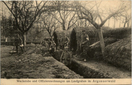 Wachstube Am Laufgraben Im Argonnerwald - Guerra 1914-18