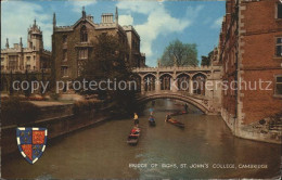 11750748 Cambridge Cambridgeshire Bridge Of Sighs St Johns College Wappen Cambri - Altri & Non Classificati