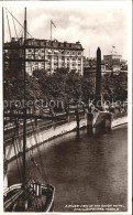11750740 London River View Of Savoy Hotel And Cleopatras Needle Sailing Boat - Sonstige & Ohne Zuordnung
