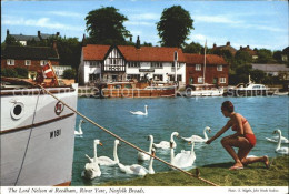 11750688 Reedham The Lord Nelson Boat Swan River Yare Norfolk Broads Norwich - Sonstige & Ohne Zuordnung