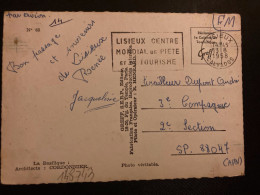 CP SOUVENIR DE LA COTE FLEURIE En FM OBL.MEC.13-8 1958 LISIEUX CALVADOS (14) Pour Tirailleur DUPONT André SP 88 047 AFN - Militaire Stempels Vanaf 1900 (buiten De Oorlog)