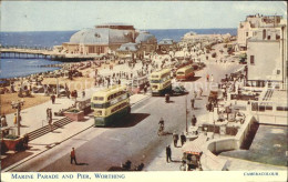 11750650 Worthing West Sussex Marine Parade And Pier Doppeldeckerbus Worthing - Altri & Non Classificati