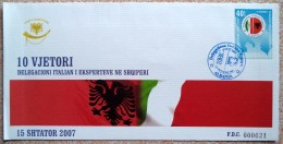 Albania Stamps 2007. 10th Year Day Of Italian Experts Delegation. FDC Set MNH - Albanie