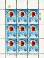 Albania Stamps 2007. 10th Year Day Of Italian Experts Delegation.  Sheet MNH - Albania