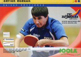 Romania / Roumanie 2012, Adrian Dodean - Tennis De Table