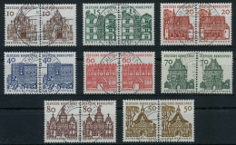 BRD BUND DS BAUWERKE 1 Nr 454WP-461WP Zentrisch Gestempelt W X6A33F6 - Used Stamps