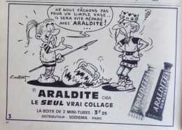 Publicité De Presse ; La Colle Araldite - Ill. Coutant - Publicités