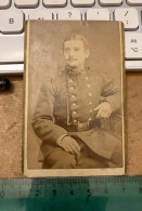 Réal Photo CDV Vers 1880  Portrait De Militaire  Uniforme  - Lodeve Hérault 34 - Alte (vor 1900)