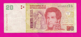 Argentina , 2018- 20 Pesos. Obverse Portrait Of Juan Manuel De Rosas. Reverse Painting Combate De La Vuelta De Obligado. - Argentinië