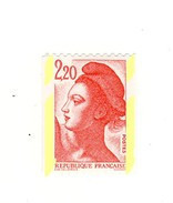 Liberté 2fr20 Rouge De Roulette YT 2379i  En GOMME BRILLANTE Et Phospho à Cheval. Superbe, Voir Le Scan. Cote YT : 6 €. - Unused Stamps