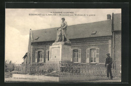 CPA Ribemont-sur-L'Ancre, Monument Aux Victimes De La Guerre  - Autres & Non Classés