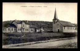 55 - COMBRES - EGLISE, MAIRIE ET ECOLE - EDITEUR LABRIET - Sonstige & Ohne Zuordnung