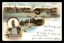 57 - METZ - CARTE LITHOGRAPHIQUE GRUSS - VOYAGE LE 26/05/1898 - Metz