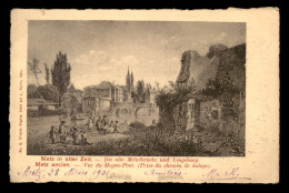 57 - METZ  - GRAVURE - VUE DU MOYEN MONT PRISE DU CHEMIN DE HALAGE - D'APRES MIGETTE - EDITEUR J. HURLIN N°6 - Metz