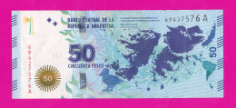 Argentina ,2015 - 50 Pesos. Suffix 76A.Obverse Outlines Of Islas Malvinas. Reverse Gaucho Antonio Rivero. - Argentine