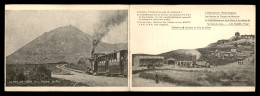 63 - LE PUY-DE-DOME ET LE CHEMIN DE FER - CARTE DOUBLE PUBLICITE RESTAURANT DE LA GARE ET HORAIRES DES TRAINS - Sonstige & Ohne Zuordnung