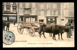 63 - CLERMONT-FERRAND - UN CHAR AUVERGNAT EN VILLE - PHARMACIE POMMEROL - CAFE DU GLOBE - CAFE GIRAUD - Clermont Ferrand