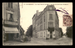 92 - COLOMBES - RUE ST-HILAIRE ET BOULEVARD DES OISEAUX - L. VALLET GEOMETRE - Colombes