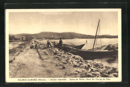 CPA Barlaruc-les-Bains, Station Thermale, Scéne De Peche, Bord De L'Etang De Thau  - Altri & Non Classificati