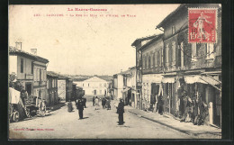 CPA Cadours, La Rue Du Midi Et L`Hotel De Ville  - Other & Unclassified