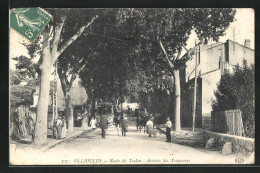 CPA Ollioules, Route De Toulon, Arrivée Des Tramways  - Toulon