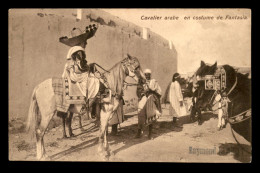 SCENES ET TYPES - TUNISIE - CAVALIER ARABE EN COSTUME DE FANTASIA - EDITEUR LEHNERT & LANDROCK - Túnez