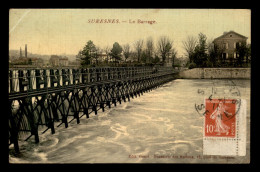 92 - SURESNES - LE BARRAGE - CARTE TOILEE ET COLORISEE - Suresnes