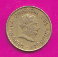 Uruguay, 1994- 2 Pesos Uruguayos- Obverse Jose Gervasio Antigas. Reverse Value In Numerals And Lettering - Uruguay