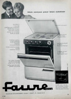 Publicité Papier  ELECTROMENAGER FAURE Mars 1964 FAC 983 - Publicités