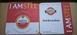 AMSTEL HISTORIC SET BRAZIL BREWERY  BEER  MATS - COASTERS #04 BAR DECK BOI NA BRASA - Bierdeckel