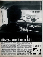 Publicité Papier  VOITURE RENAULT 4 Mars 1964 FAC 983 - Publicidad