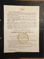 Ernest Vermeulen De Mianoye *1855 Gand +1931 Bruxelles Assesse Waasmunster De Diesbach Belleroche De Furstenberg Du Roy - Obituary Notices