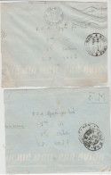 N.VIETNAM   POSTE RURALE HUNG YEN (buu Tram) STAMPLESS  MILITARY 2 COVERS 1953 To HANOI Réf  BT2 - Viêt-Nam