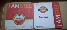 AMSTEL HISTORIC SETBRAZIL BREWERY  BEER  MATS - COASTERS #06 BAR DONA SUIÇA - Portavasos