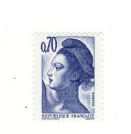 Liberté 0.70fr Bleu YT 2240b Sans Phospho. Voir Le Scan. Cote YT : 6 €, Maury N° 2245f : 6 €. PRIX FIXE. - Nuovi